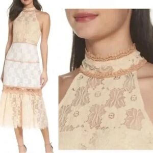 Foxiedox Amelia halter lace midi dress.New with tags. Size small